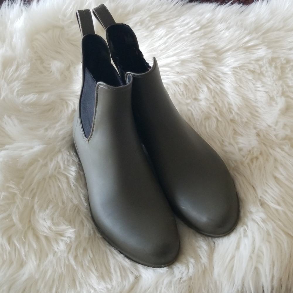 Olive muted green booties